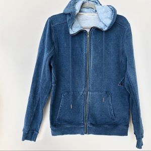 Alternative Apparel blue zip up hoodie